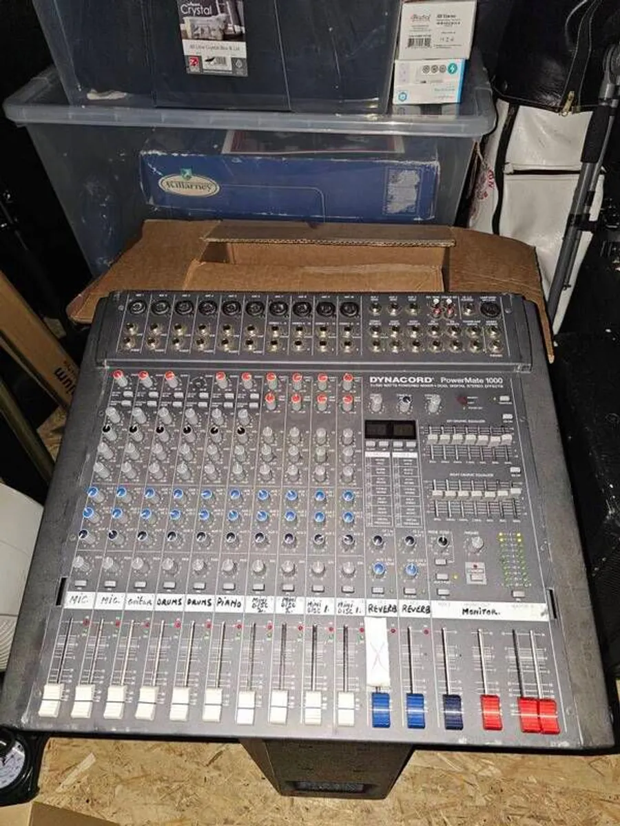 PA System - Dynacord Powermate 1000 Mk2 + 2x Martin Audio Blackline F12+ Speakers (with Poles) - Image 2