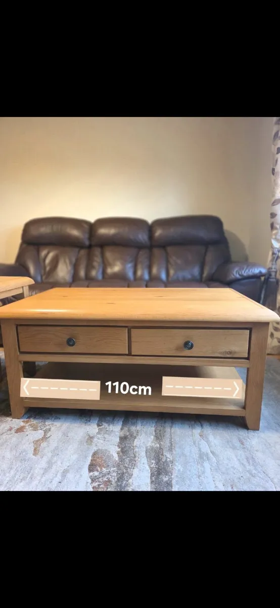 Solid oak coffee table - Image 2