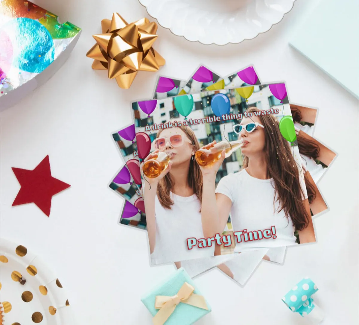 Personalised Photo Party Napkins, Serviettes - Image 2