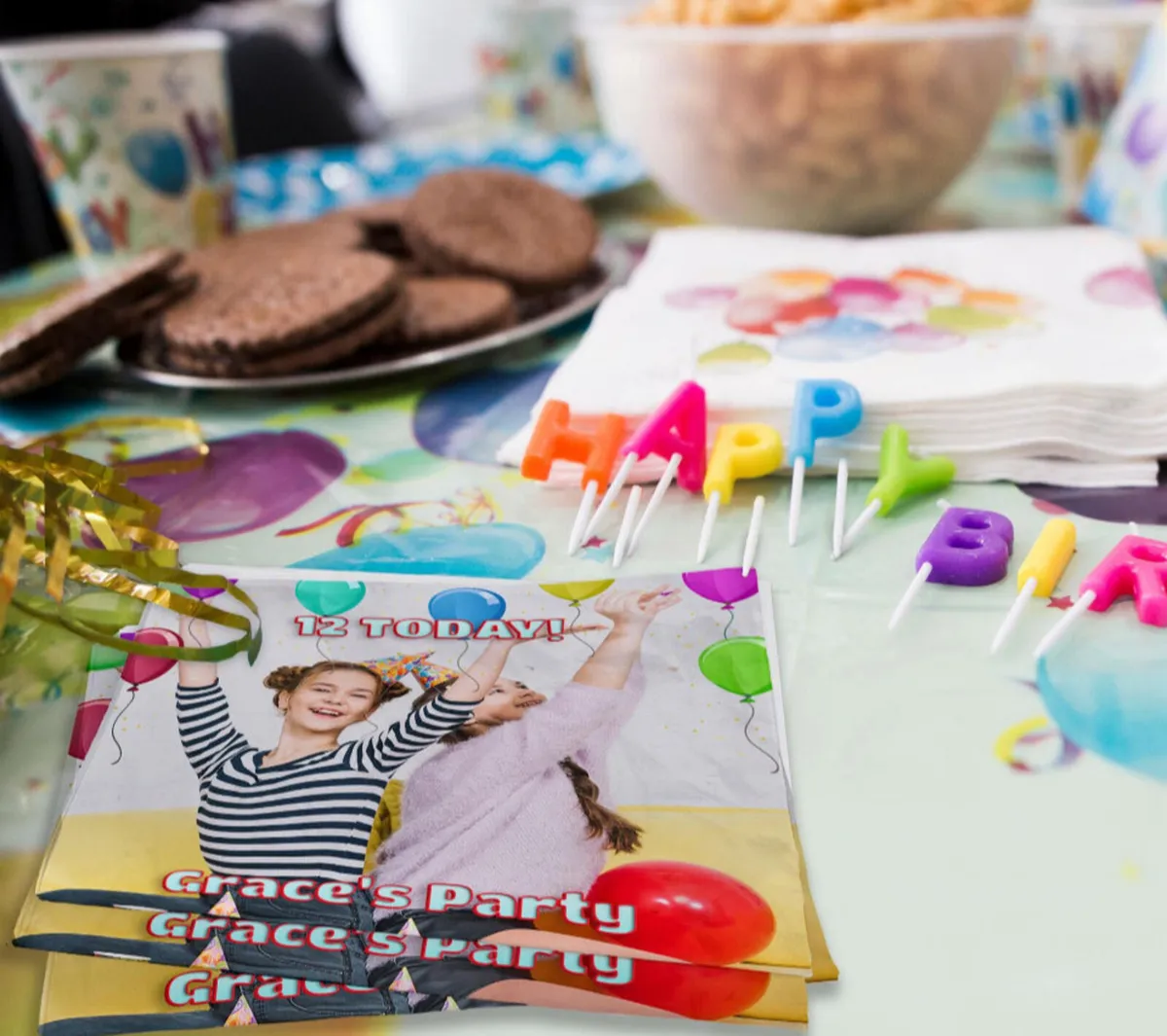 Personalised Photo Party Napkins, Serviettes - Image 4