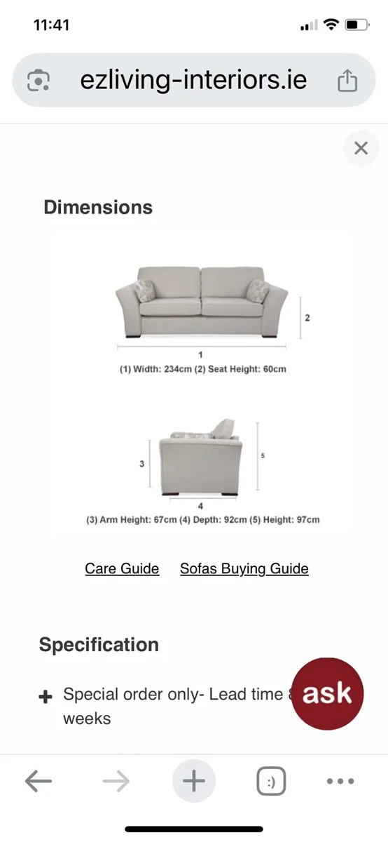 3 and 4 seater fabric sofas - Image 2