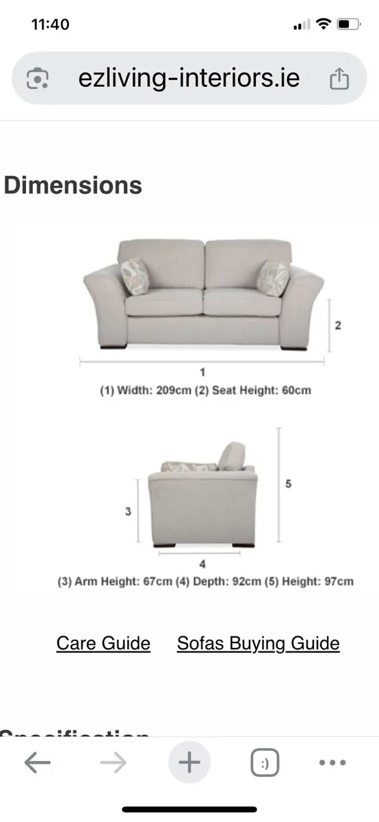 3 and 4 seater fabric sofas - Image 3