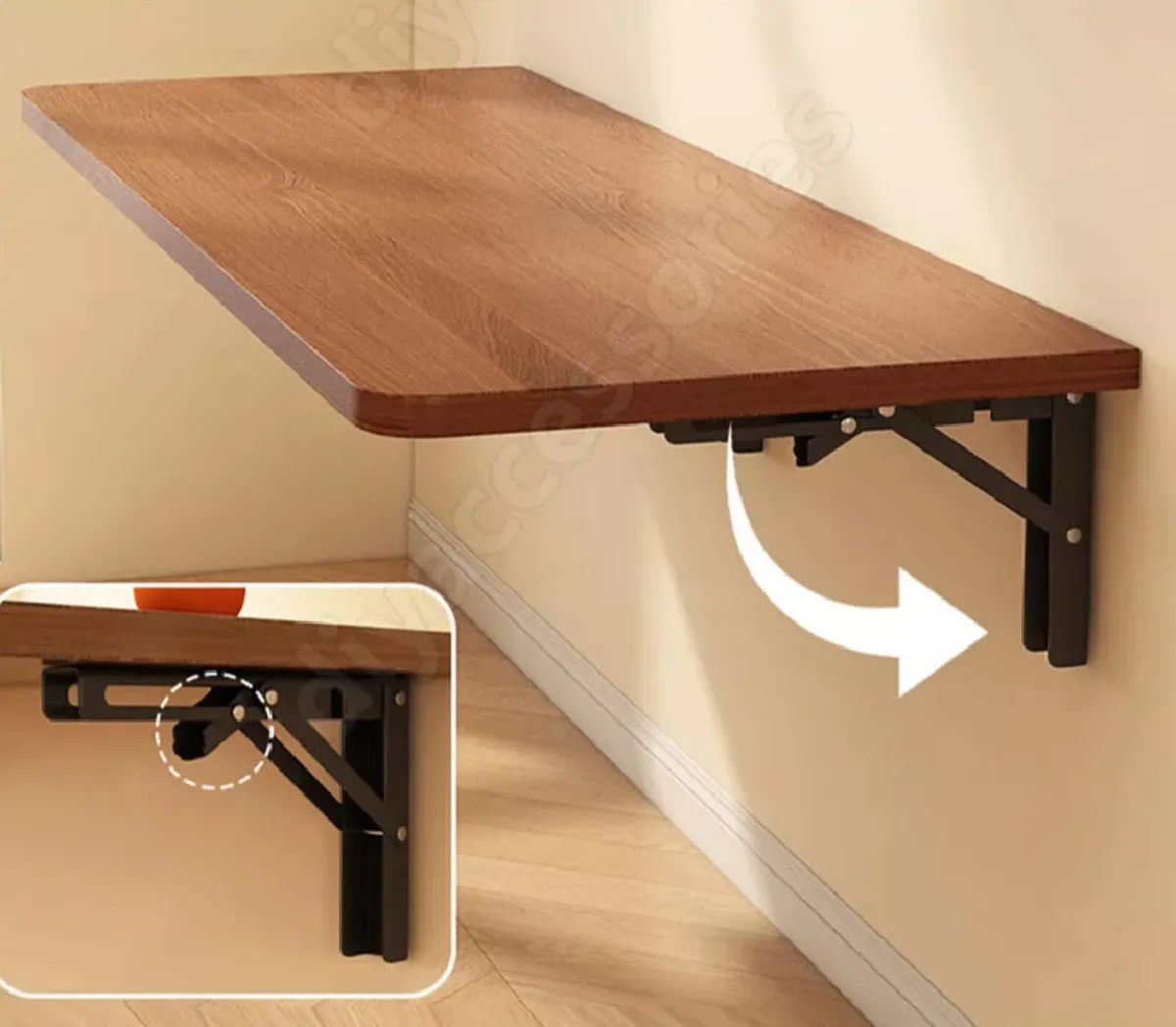 Folding Wall Mounted Computer Study Desk - Image 1