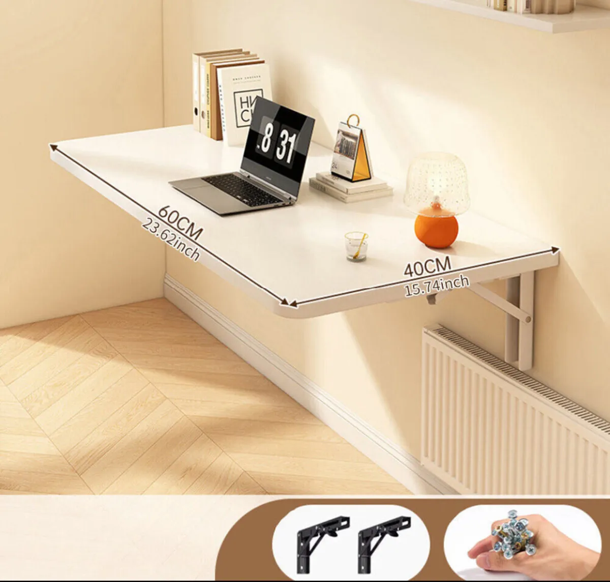 Folding Wall Mounted Computer Study Desk - Image 2