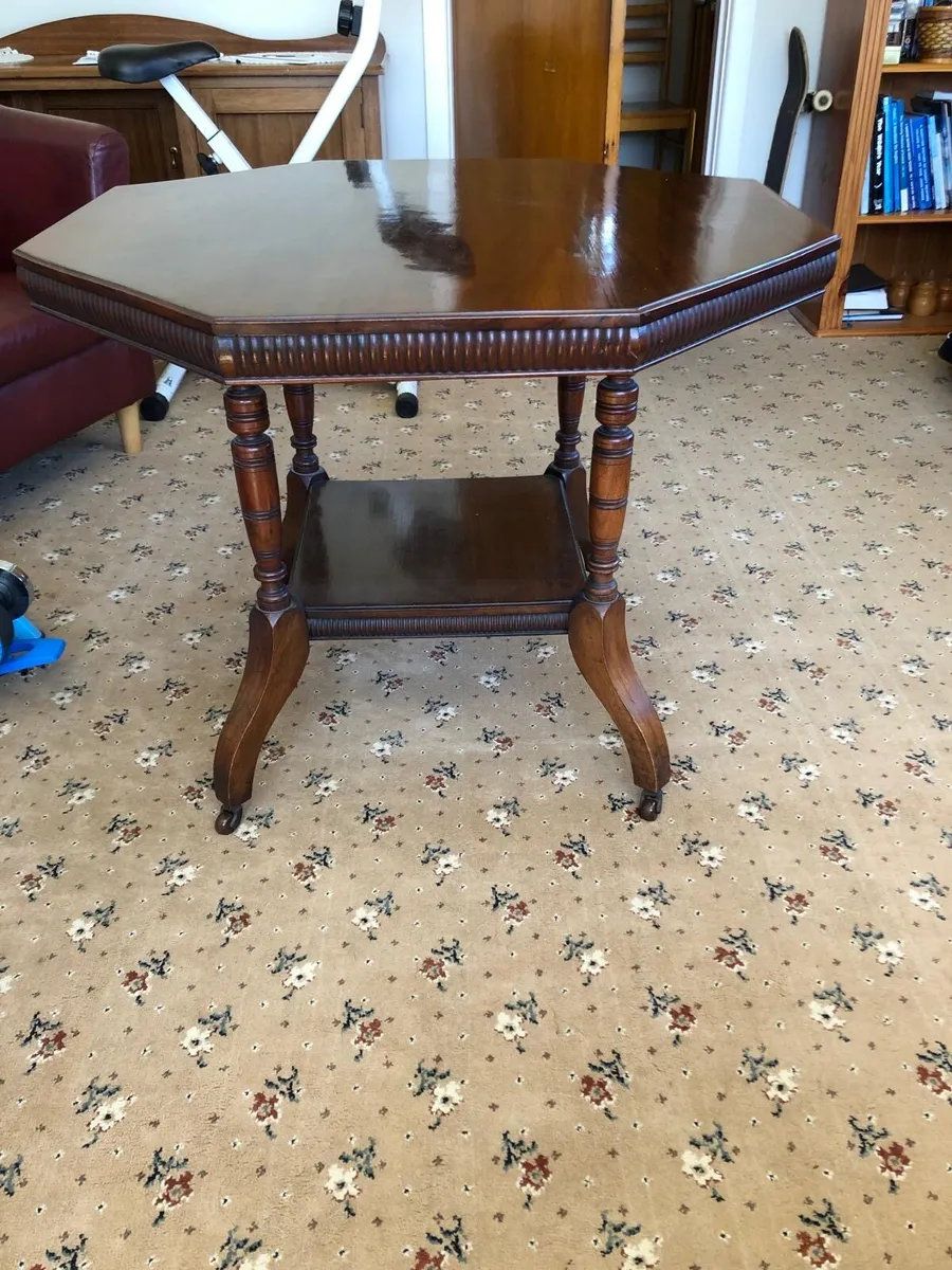 Antique Hexagonal Table - Image 1