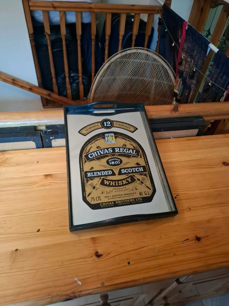 Chivas whiskey mirror tray