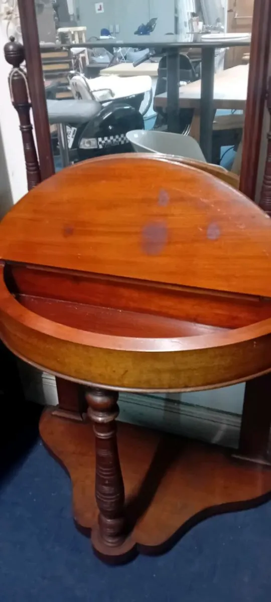 Victorian Demi Lune Hall Table - Image 2