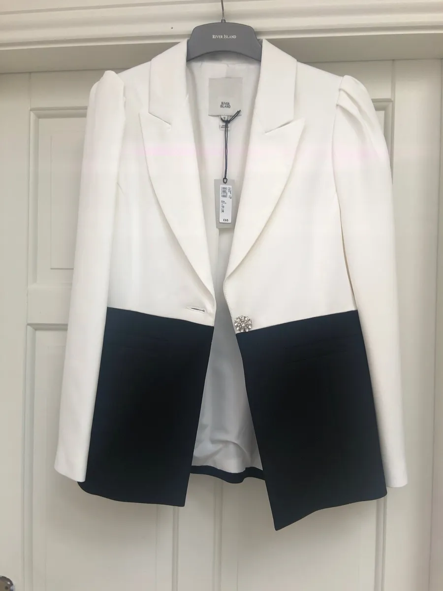 Monochrome Blazer - River Island (Size10) - Image 1