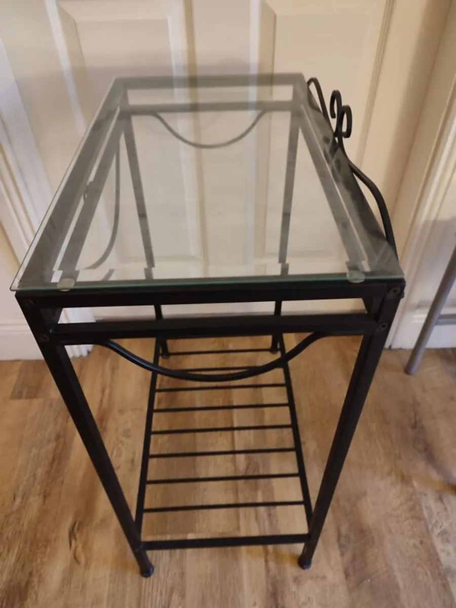 2 glass top tables. - Image 2