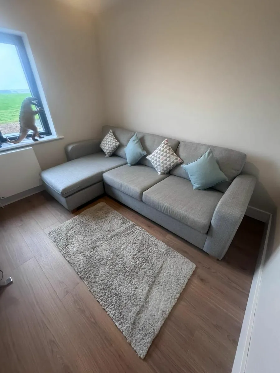 Modern Grey L-Shaped Corner Sofa – Excellent Condi - Image 1