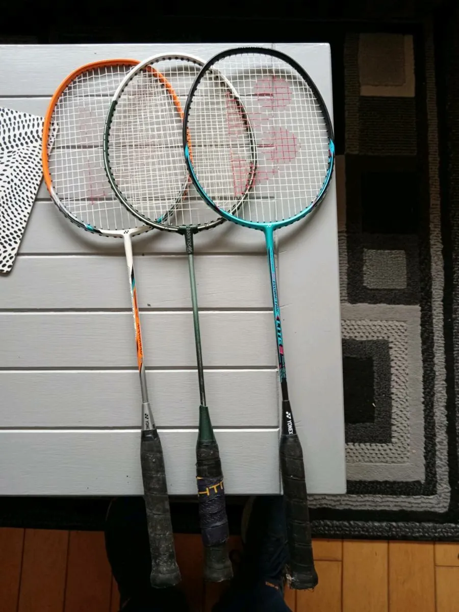 Badminton rackets,