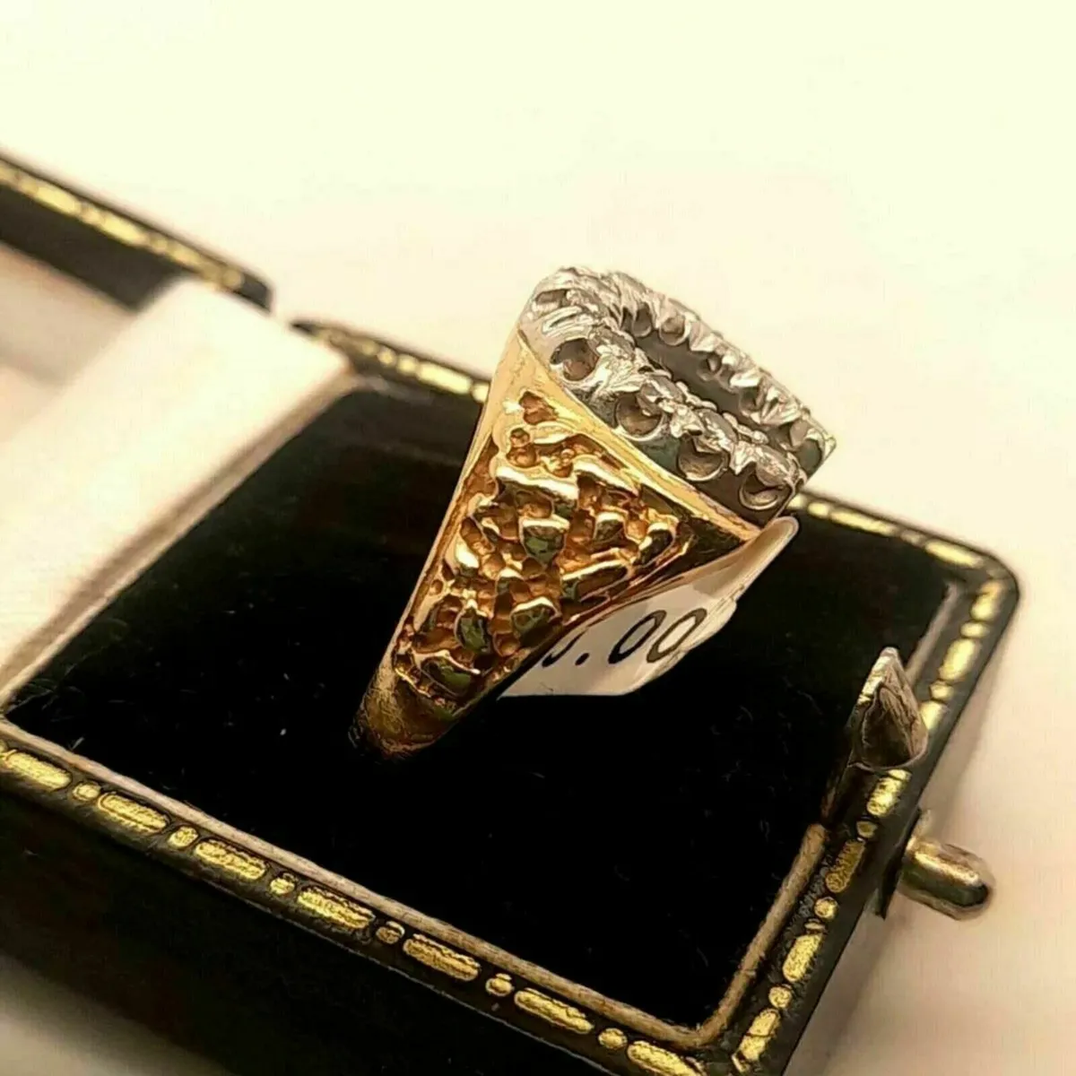 14k Yellow Gold & Diamond Horseshoe Ring - Image 3