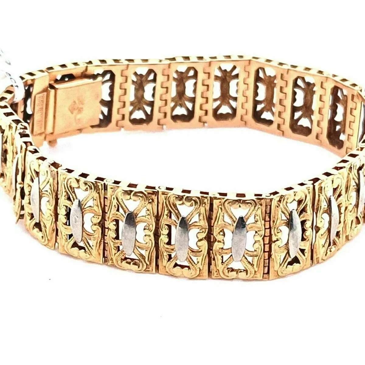 18 k Gold, Vintage Italian Brevetatto Bracelet - Image 1
