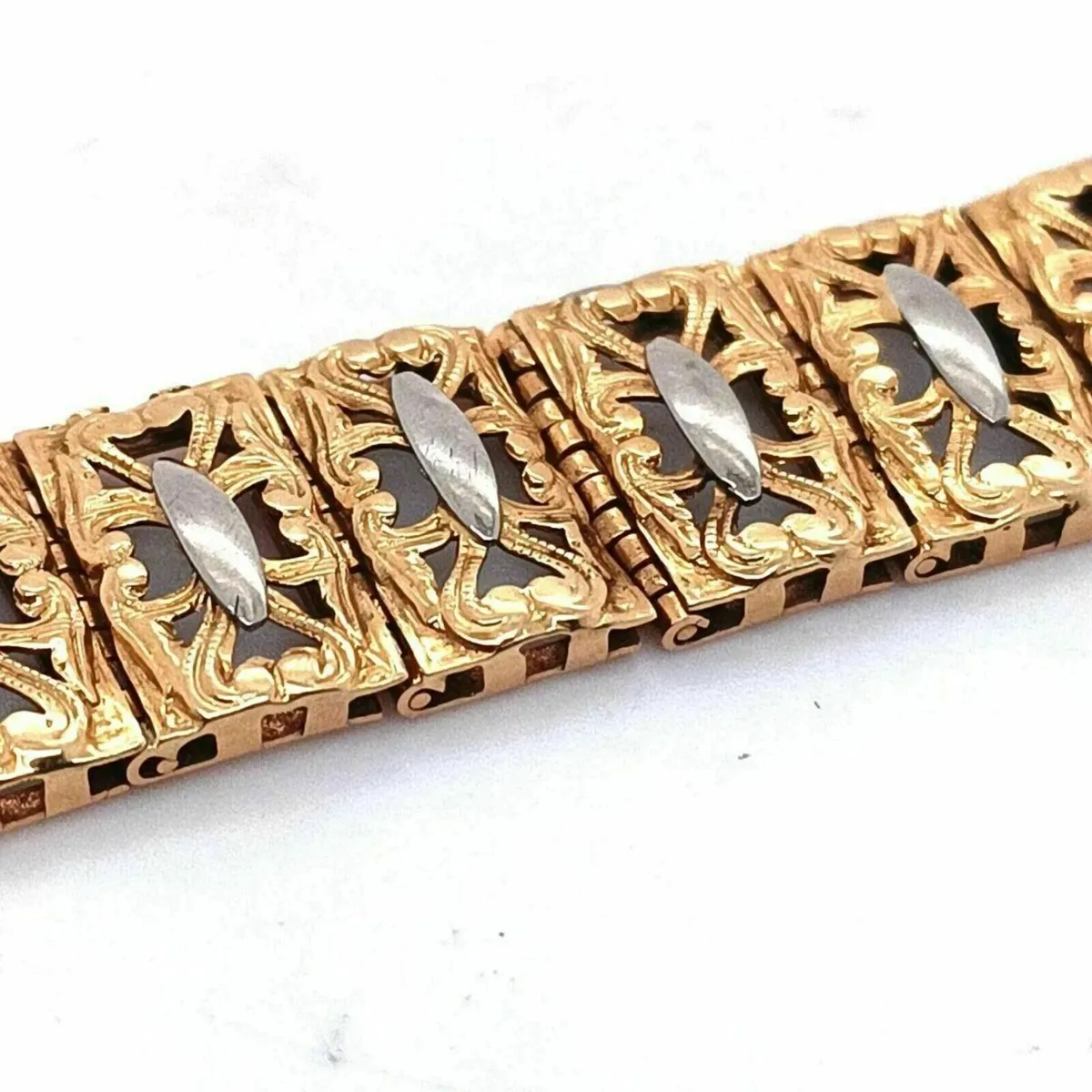 18 k Gold, Vintage Italian Brevetatto Bracelet - Image 2