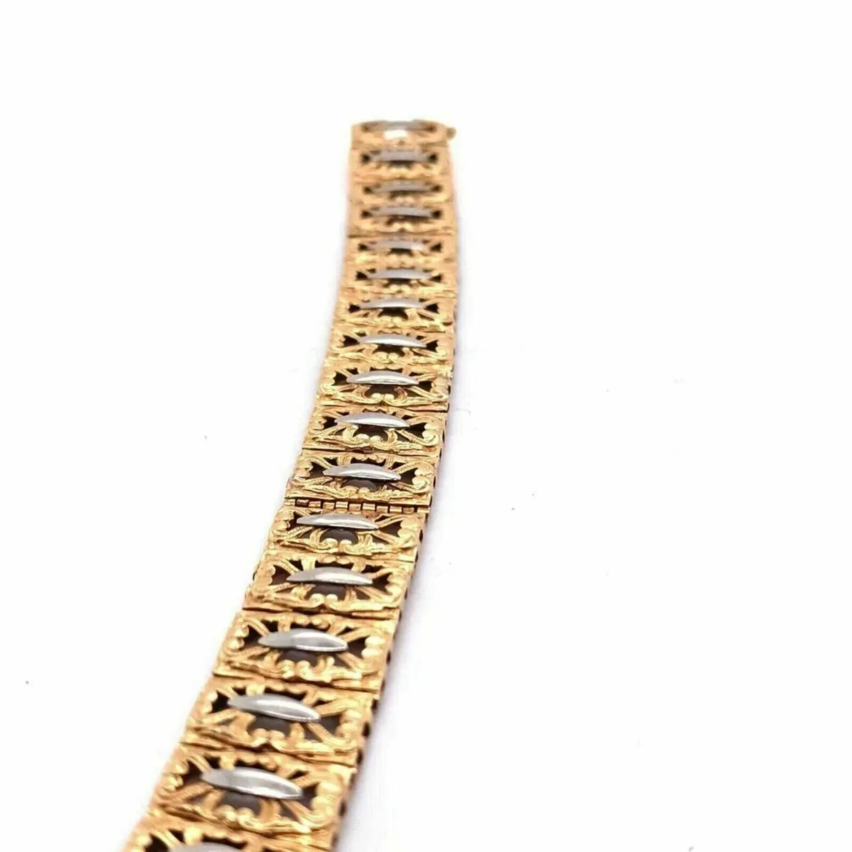 18 k Gold, Vintage Italian Brevetatto Bracelet - Image 4