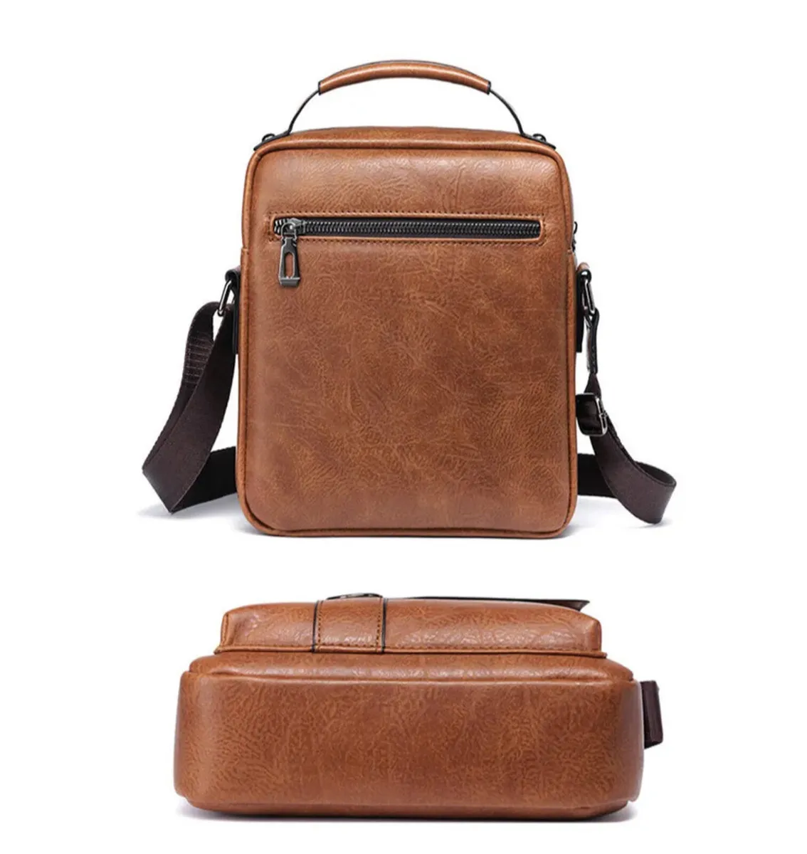 Men’s PU Leather Crossbody Shoulder Bag NEW - Image 4
