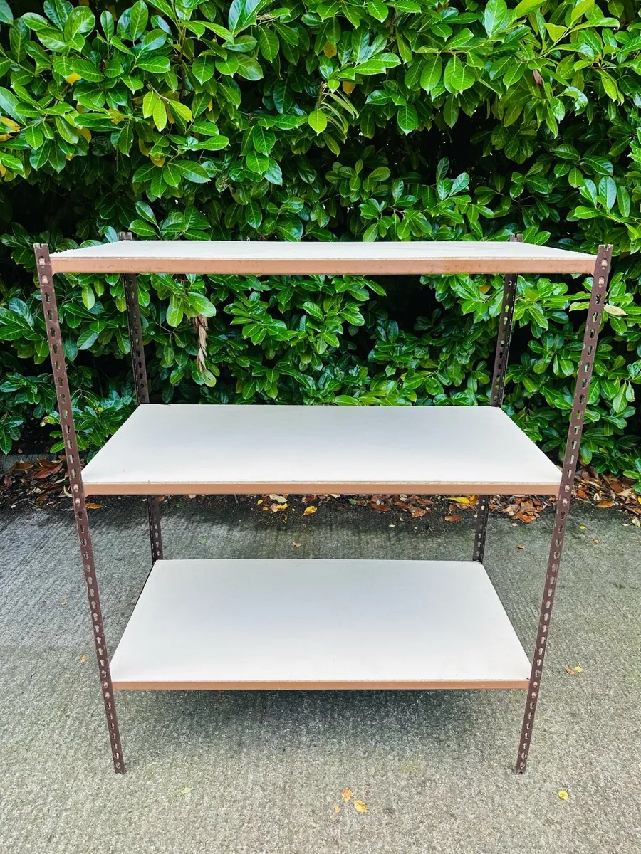 5 STEEL SHELVING UNITS JOB LOT - Image 2