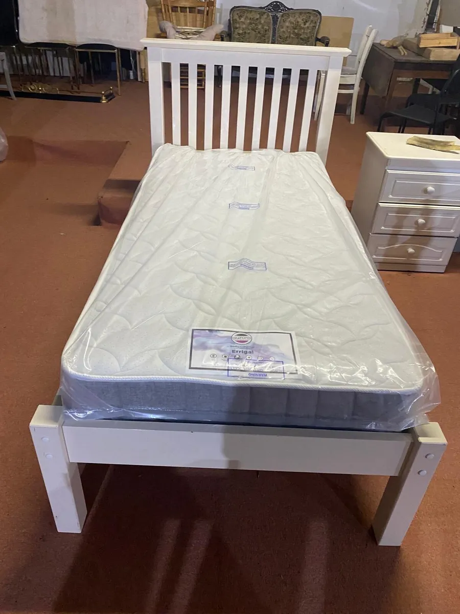 Timber bed with new mattress