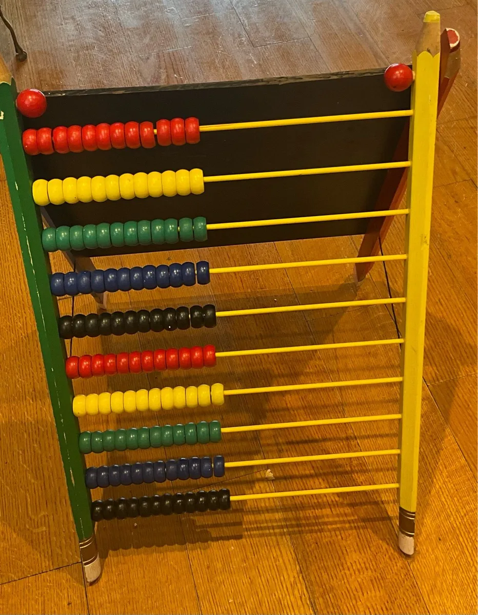 Large Free Standing Childs Abacus with Blackboard - Image 1