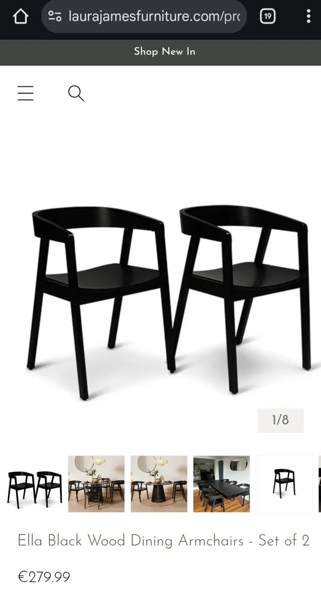 Dining Chairs x 2 - Image 1