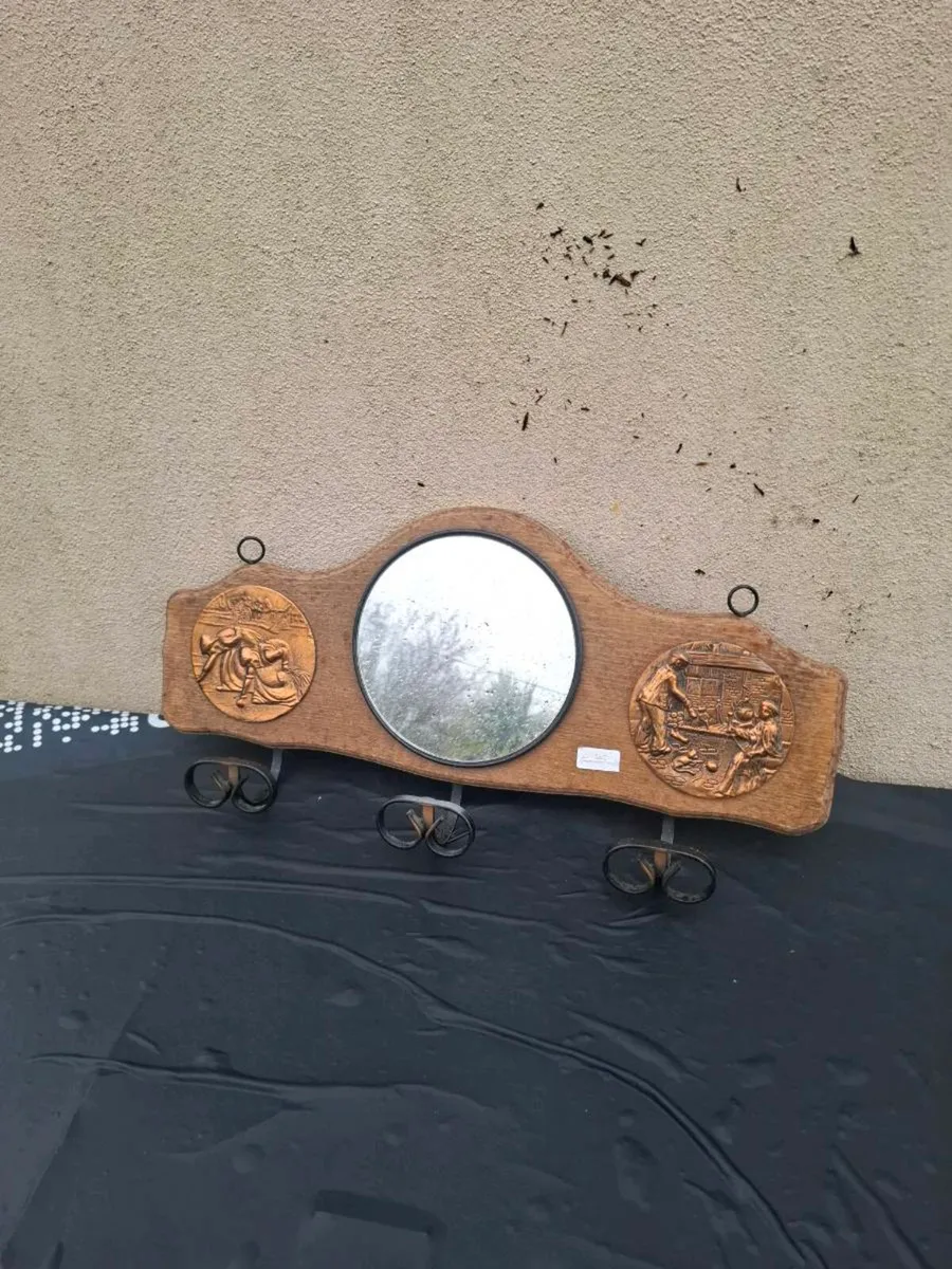 Wood and copper coat holder - Image 2