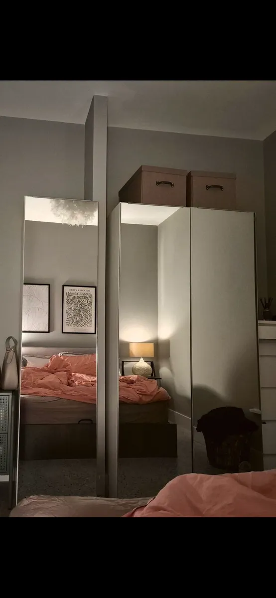 IKEA PAX Mirror Doors 50×195 cm (Older 4-Hinge Ver