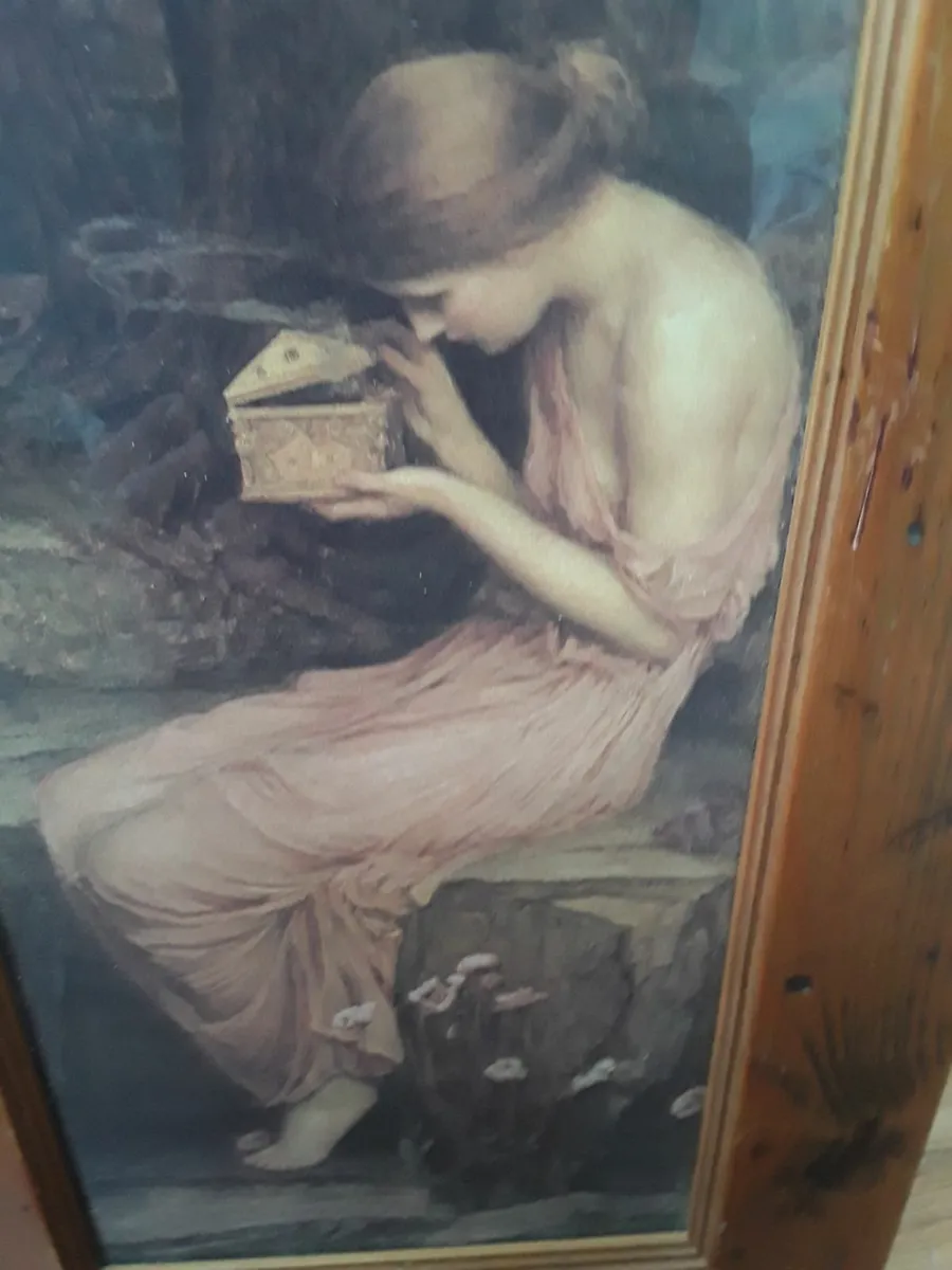 Lovely picture print pine frame - Image 1