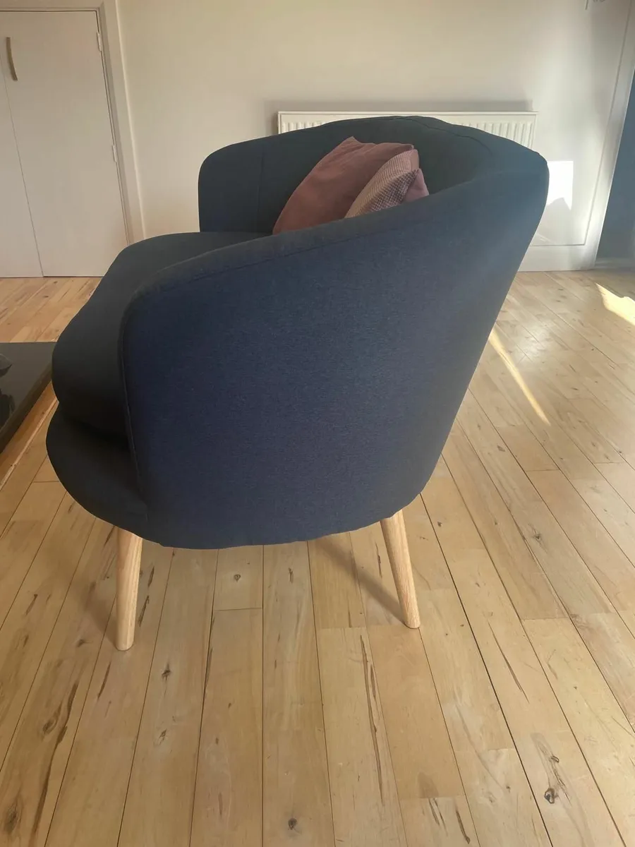 Dark Blue 2 Seater sofa - Image 2