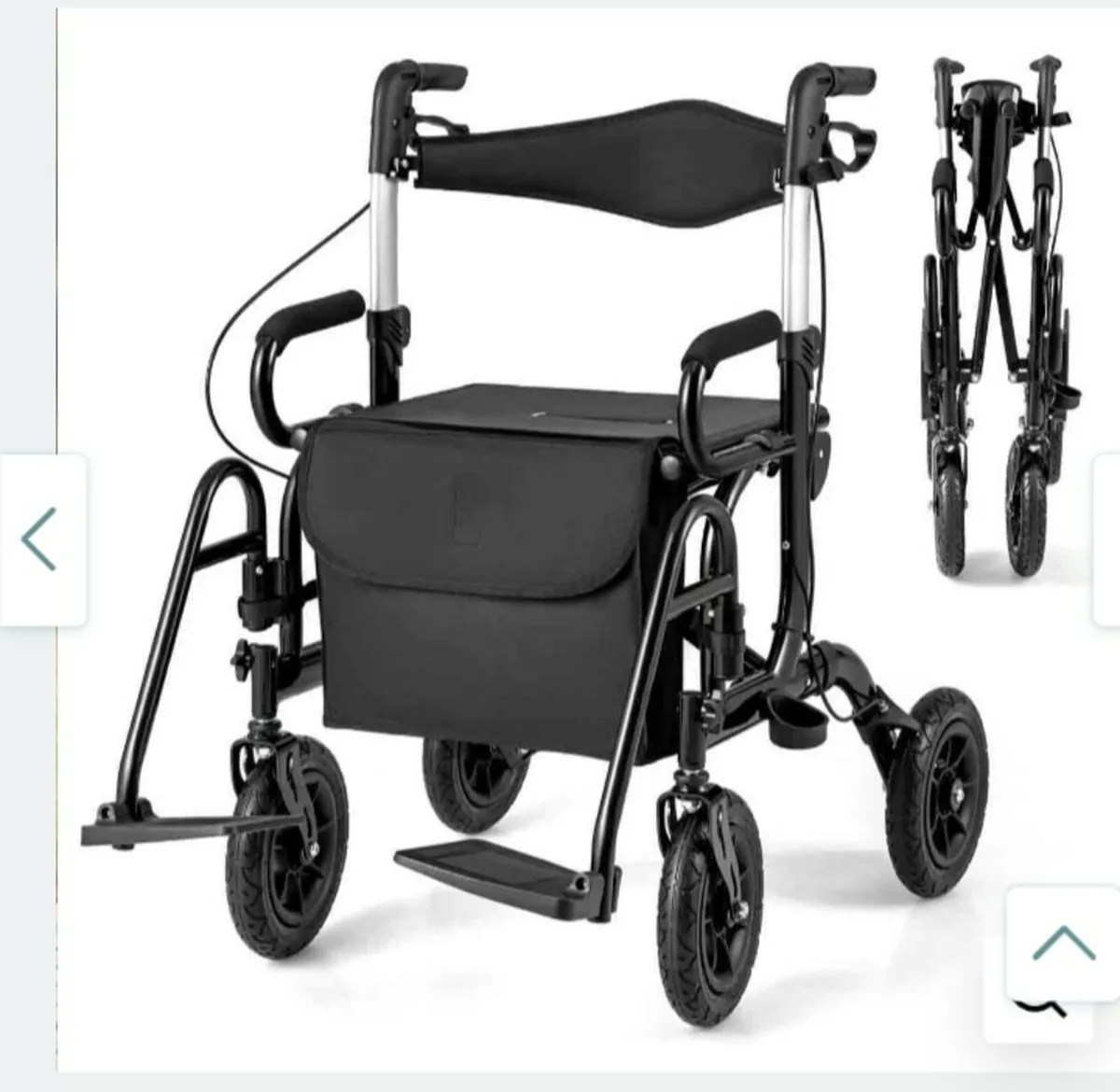 Freepost 2 in 1 Rollator Walker & Transport Chair - Image 1