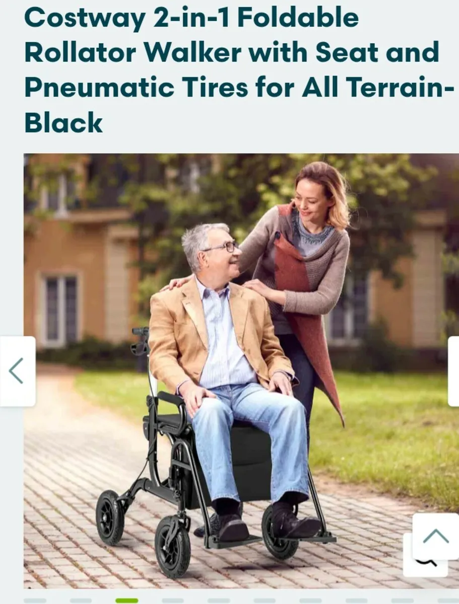 Freepost 2 in 1 Rollator Walker & Transport Chair - Image 4