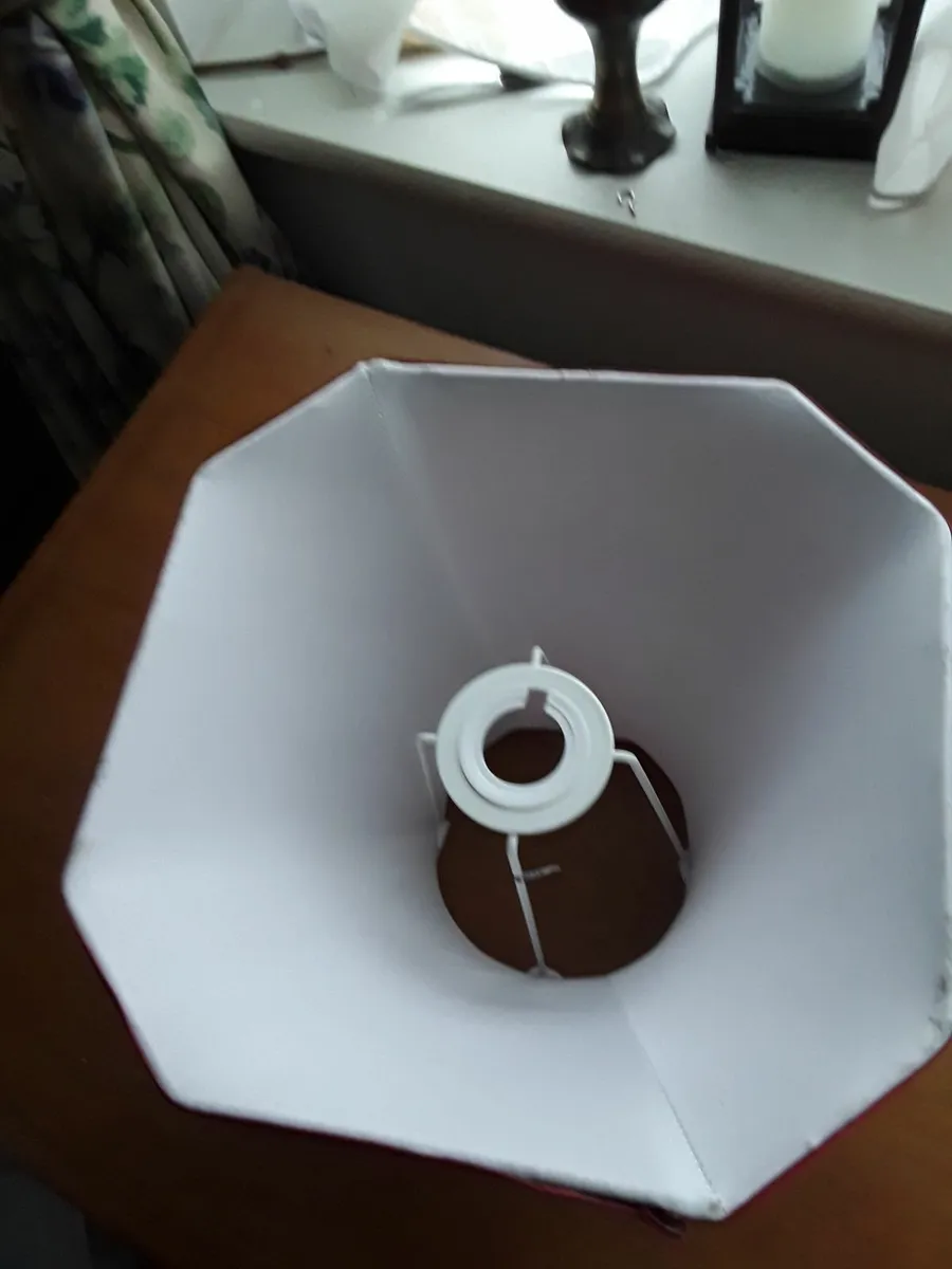 Vintage satin pendants shade deep red - Image 2