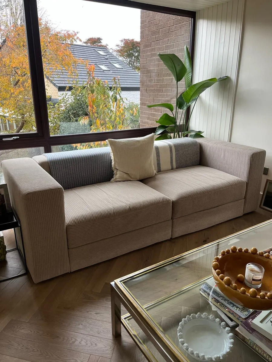 IKEA 3-seat modular sofa, Samsala grey-beige - Image 1