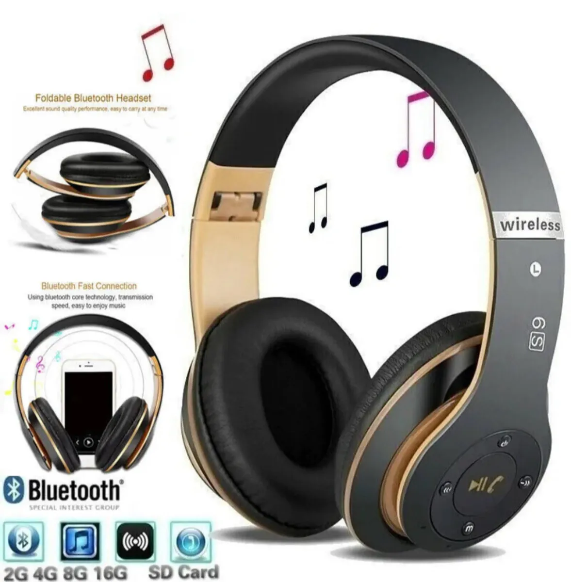 NEW Foldable Bluetooth Wireless Headset - Image 1