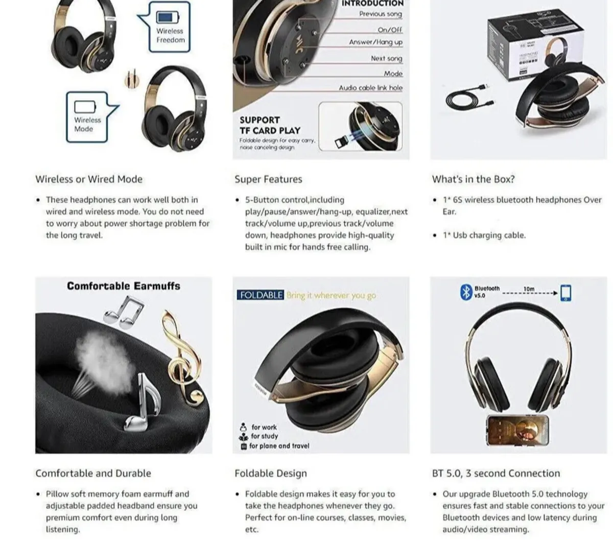 NEW Foldable Bluetooth Wireless Headset - Image 4