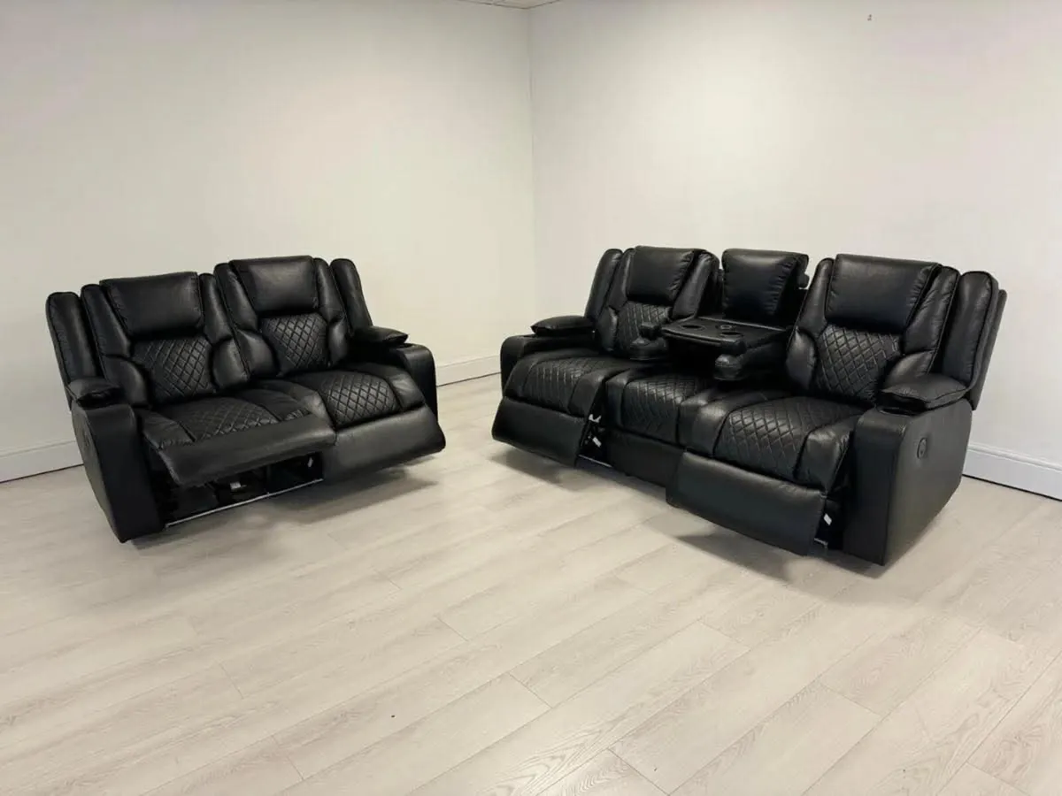 Electric Real Leather Orlando Recliner
Sofa Set - Image 1