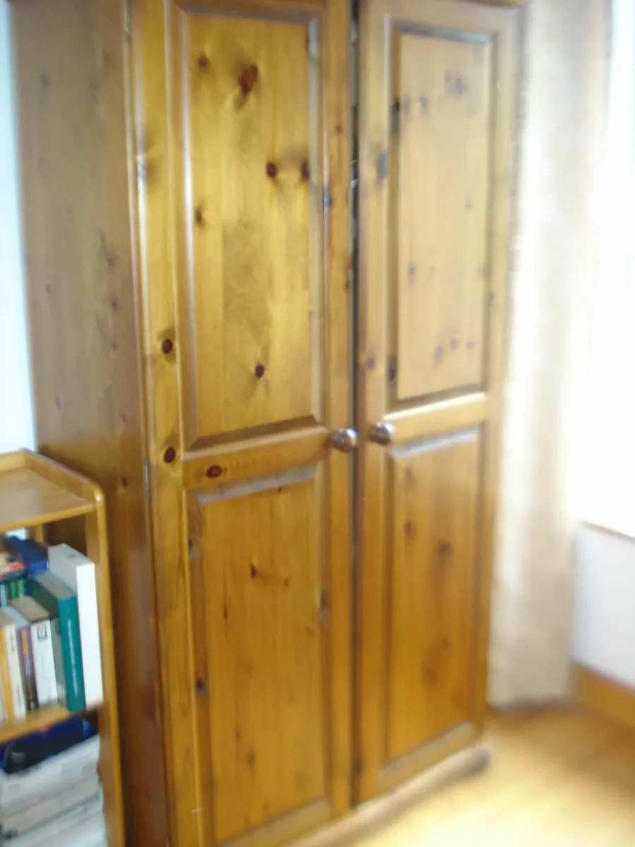 SOLID IRISH  PINE, 2 FULL  LENGTH DOORS  WARDROBE. - Image 1