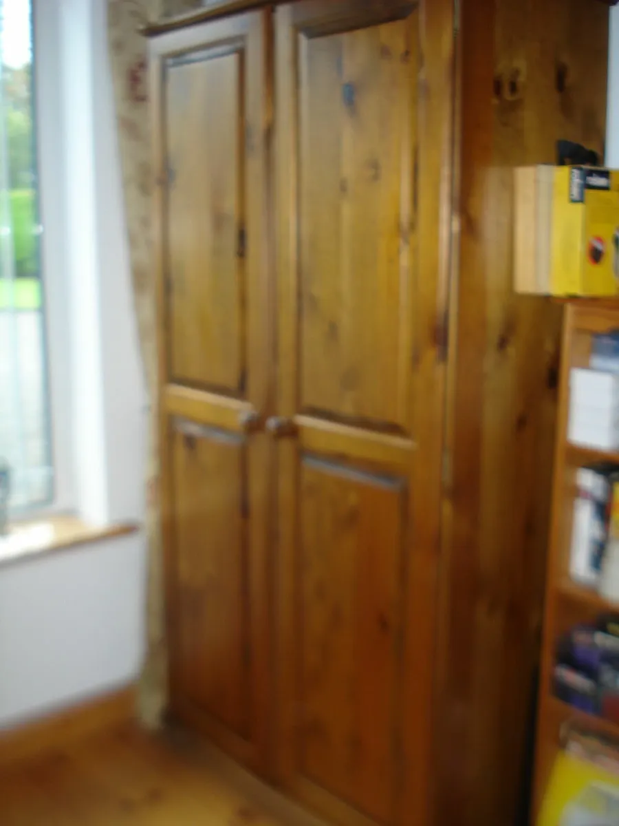 SOLID IRISH  PINE, 2 FULL  LENGTH DOORS  WARDROBE. - Image 4
