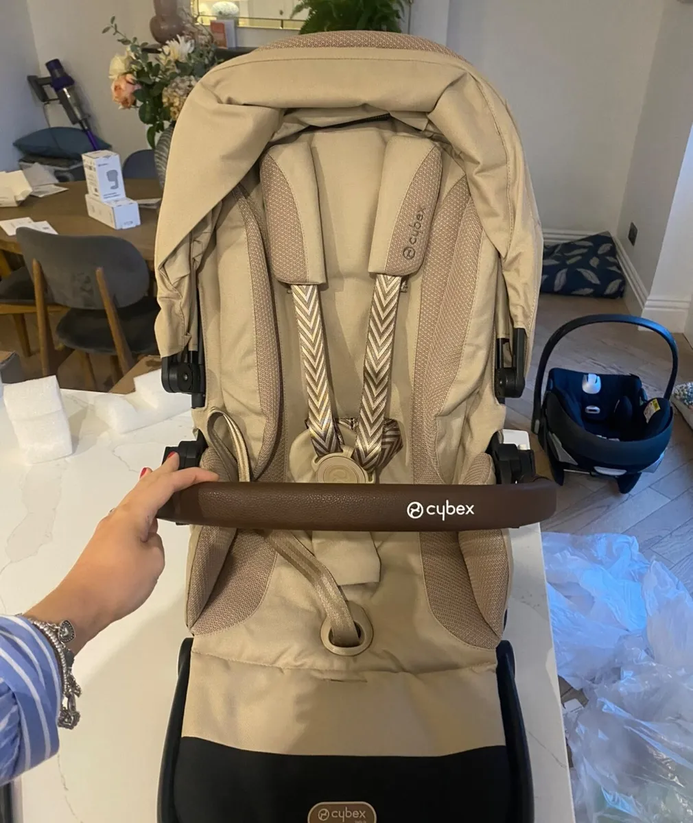 Cybex Gazelle Double stroller, Shade Almond - Image 3