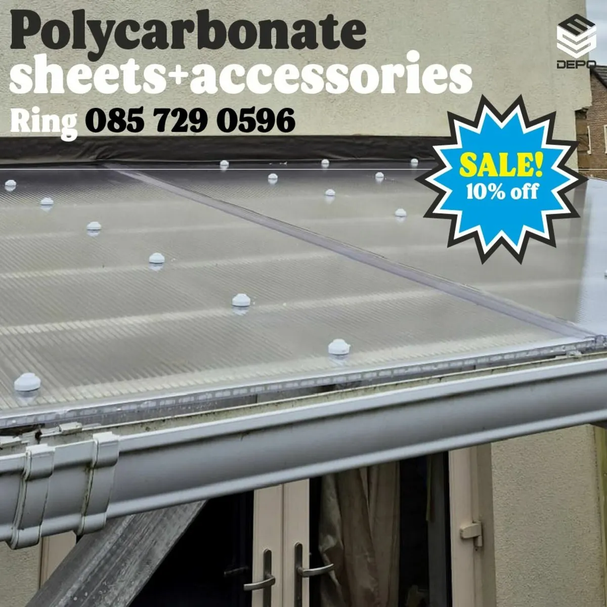 10% sale polycarbonate sheets and accessories - Image 1