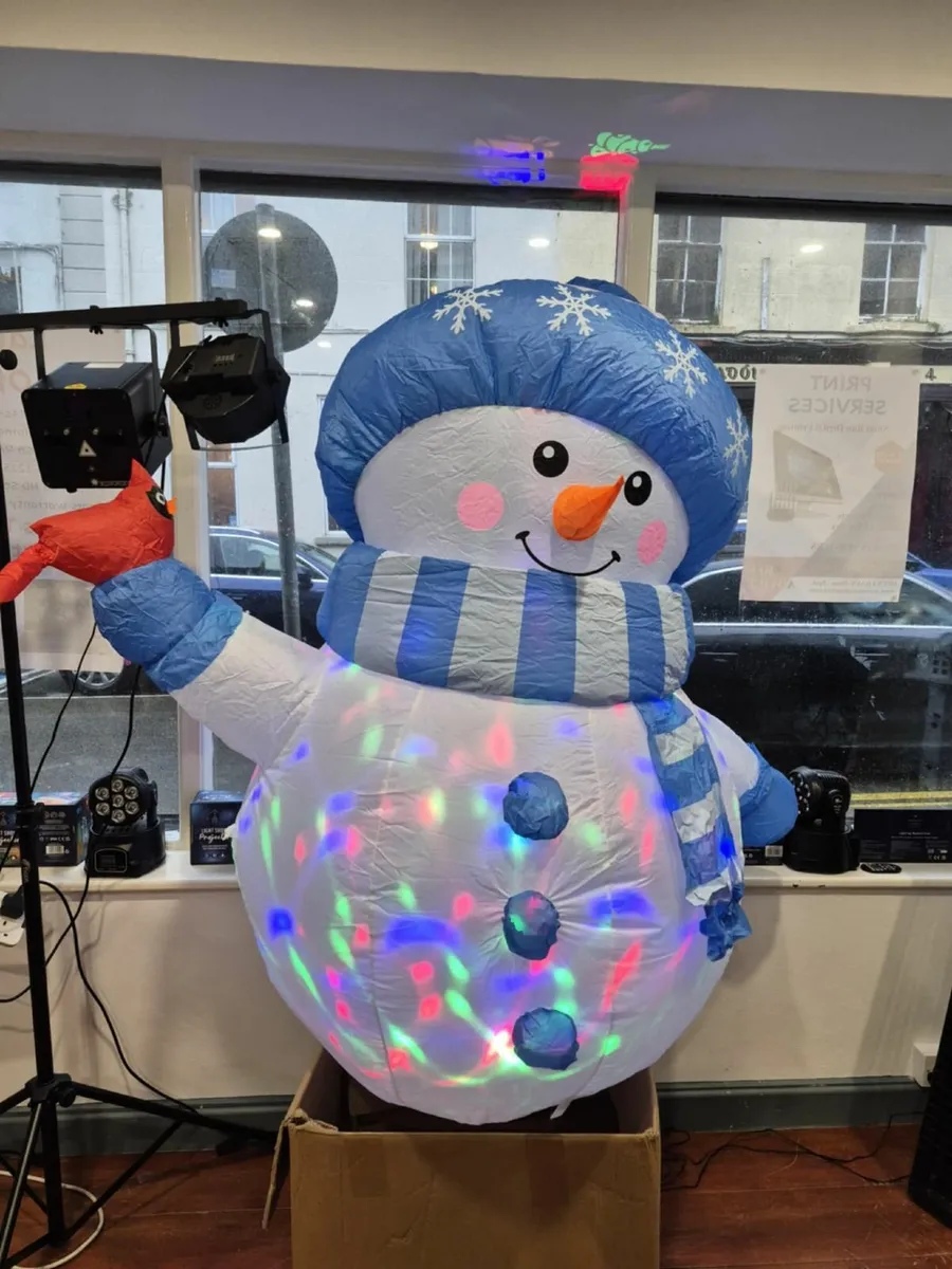 5ft Christmas Inflatable Adorable Blue Snowman