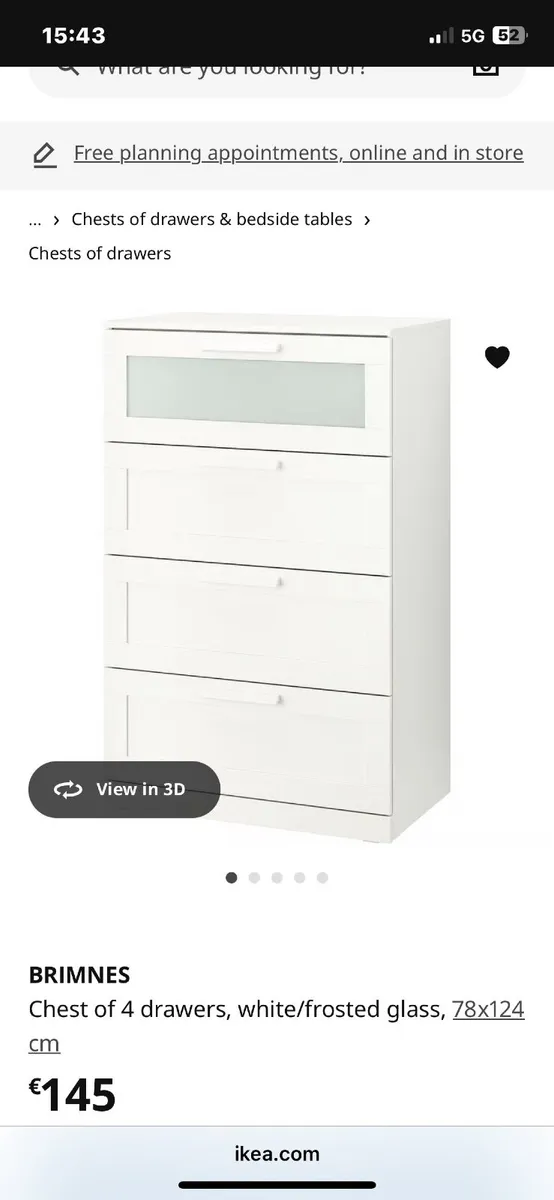 Chest of drawers & wide locker - Image 1