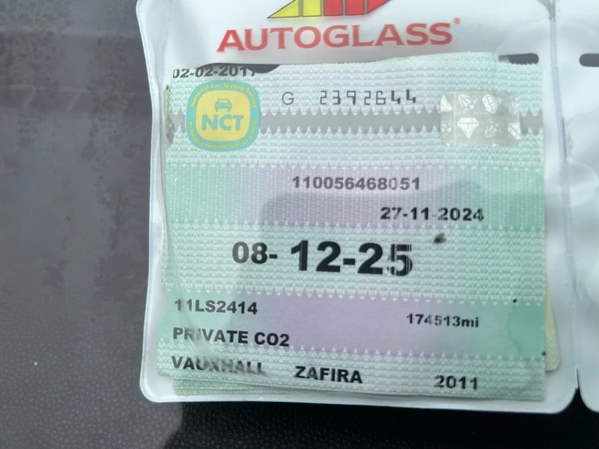 Trade Sale - 2011 Zafira NCT 12/25. 7 seater - Image 2