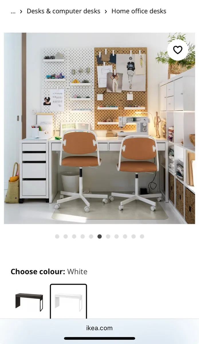 IKEA MICKE Desk 142x50 cm - Image 4