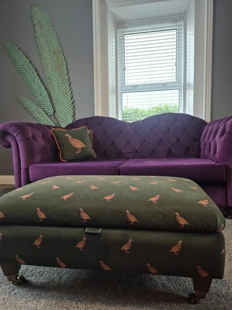 2 seater sofa , 3 seater sofa and pouffe - Image 1