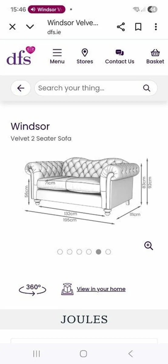 2 seater sofa , 3 seater sofa and pouffe - Image 3