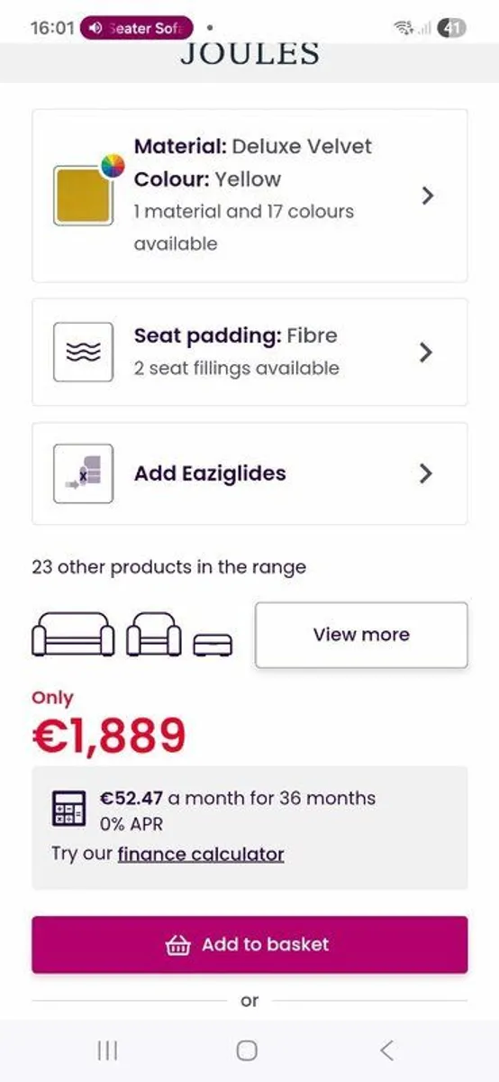 2 seater sofa , 3 seater sofa and pouffe - Image 4