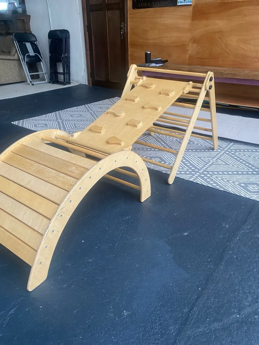 Kids wooden indoor climbing set - Image 1