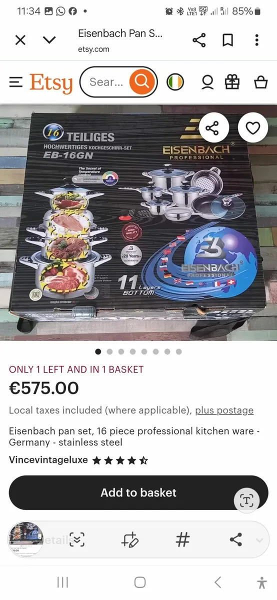 Eisenbach pan set, 16 piece professional kitchen - Image 2