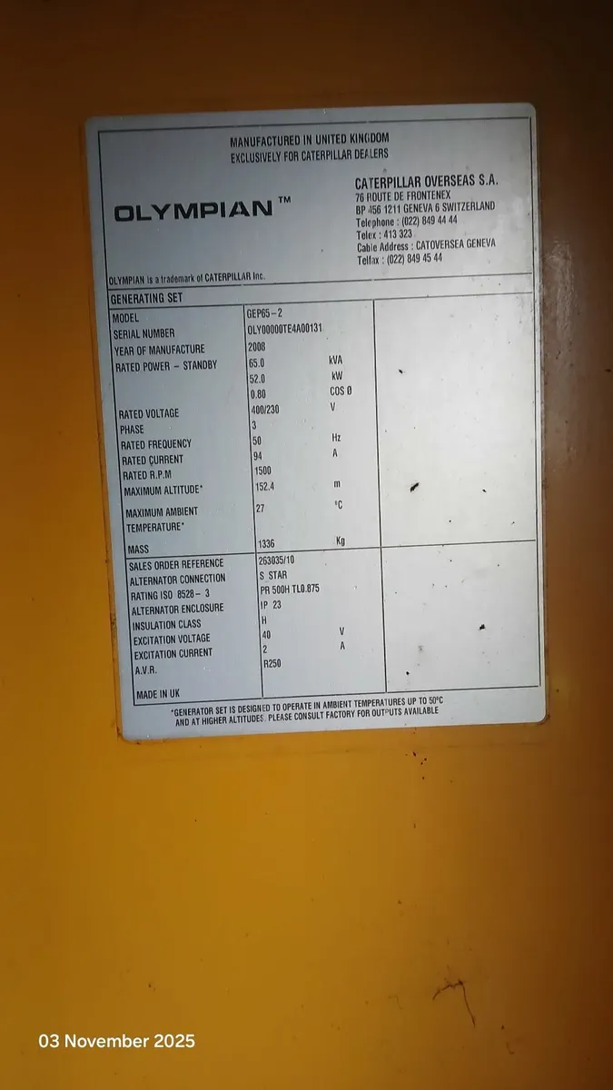 Diesel Generator Olympian GEP65 - Image 4