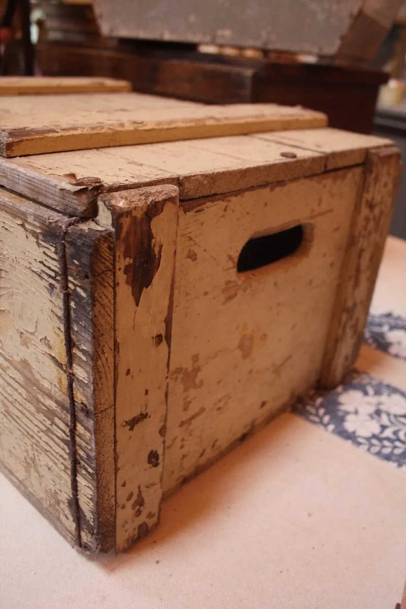 Antique Wooden Crate - Image 2
